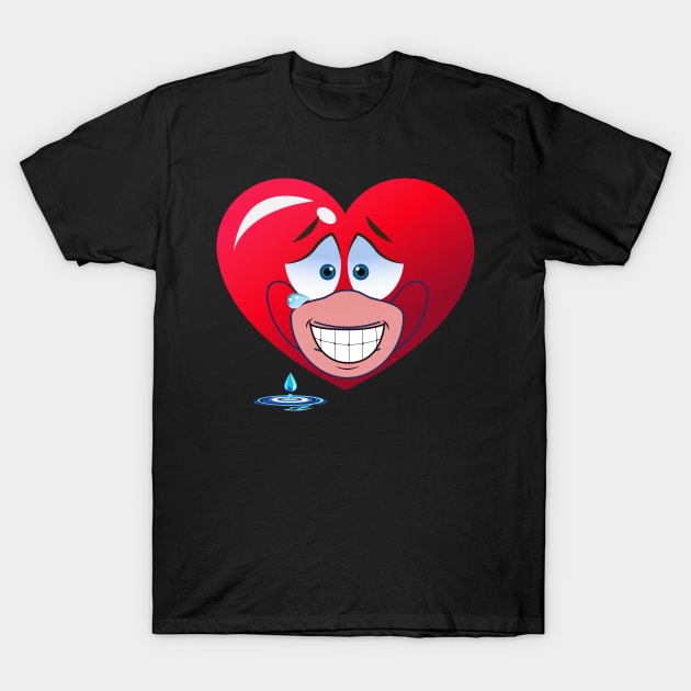 Masking a sad heart with a smile T-Shirt by My Tiny Apartment